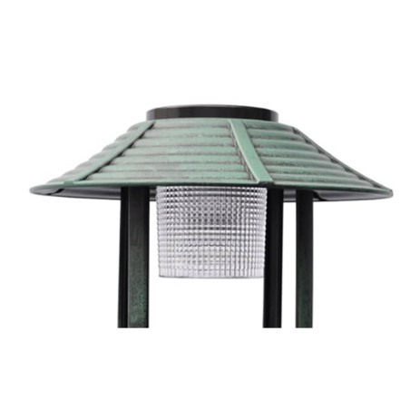 vidaXL Bañera/comedero para pájaros con luz solar