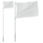vidaXL Mástil de bandera telescópico aluminio plateado 5,55 m vidaXL Mástil de bandera telescópico aluminio plateado 5,55 m