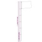 vidaXL Mástil de bandera telescópico aluminio plateado 5,55 m vidaXL Mástil de bandera telescópico aluminio plateado 5,55 m