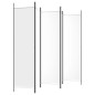 vidaXL Biombo divisor de 5 paneles de tela blanco 250x200 cm vidaXL Biombo divisor de 5 paneles de tela blanco 250x200 cm