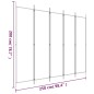 vidaXL Biombo divisor de 5 paneles de tela blanco 250x200 cm vidaXL Biombo divisor de 5 paneles de tela blanco 250x200 cm