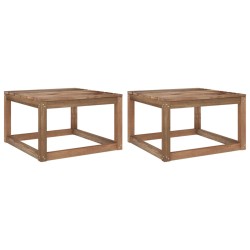 vidaXL Mesas de palets de jardín 2 uds madera impregnada 60x60x36,5 cm