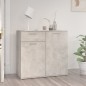 vidaXL Aparador de madera contrachapada gris hormigón 80x36x75 cm vidaXL Aparador de madera contrachapada gris hormigón 80x36x75 cm