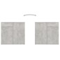 vidaXL Aparador de madera contrachapada gris hormigón 80x36x75 cm vidaXL Aparador de madera contrachapada gris hormigón 80x36x75 cm