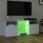 vidaXL Mueble de TV con luces LED blanco brillante 120x30x50 cm vidaXL Mueble de TV con luces LED blanco brillante 120x30x50 cm