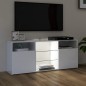 vidaXL Mueble de TV con luces LED blanco brillante 120x30x50 cm vidaXL Mueble de TV con luces LED blanco brillante 120x30x50 cm