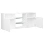 vidaXL Mueble de TV con luces LED blanco brillante 120x30x50 cm vidaXL Mueble de TV con luces LED blanco brillante 120x30x50 cm