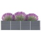 vidaXL Jardinera elevada acero galvanizado gris 320x40x77 cm vidaXL Jardinera elevada acero galvanizado gris 320x40x77 cm
