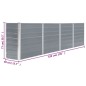 vidaXL Jardinera elevada acero galvanizado gris 320x40x77 cm vidaXL Jardinera elevada acero galvanizado gris 320x40x77 cm