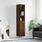 vidaXL Aparador alto madera contrachapada roble marrón 34,5x34x180 cm vidaXL Aparador alto madera contrachapada roble marrón 34,5x34x180 cm