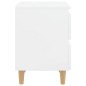 vidaXL Mesitas de noche 2 uds patas madera blanco brillo 40x35x50 cm vidaXL Mesitas de noche 2 uds patas madera blanco brillo 40x35x50 cm