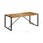vidaXL Mesa de comedor de madera maciza de mango rugosa 180 cm vidaXL Mesa de comedor de madera maciza de mango rugosa 180 cm