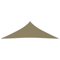 vidaXL Toldo de vela triangular tela Oxford beige 3,5x3,5x4,9 m