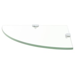 vidaXL Estante de esquina con soportes cromados vidrio claro 25x25 cm