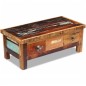 vidaXL Mesa de centro con cajones madera maciza reciclada 90x45x35 cm vidaXL Mesa de centro con cajones madera maciza reciclada 90x45x35 cm
