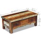vidaXL Mesa de centro con cajones madera maciza reciclada 90x45x35 cm vidaXL Mesa de centro con cajones madera maciza reciclada 90x45x35 cm