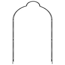 vidaXL Arco de jardín hierro negro 150x34x240 cm 