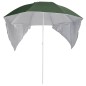 vidaXL Sombrilla de playa con paredes laterales verde 215 cm vidaXL Sombrilla de playa con paredes laterales verde 215 cm