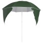vidaXL Sombrilla de playa con paredes laterales verde 215 cm vidaXL Sombrilla de playa con paredes laterales verde 215 cm