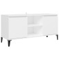 vidaXL Mueble de TV con patas de metal blanco 103,5x35x50 cm