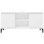 vidaXL Mueble de TV con patas de metal blanco 103,5x35x50 cm