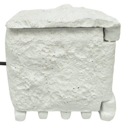 vidaXL Enchufe de jardín 4 ranuras resistente al agua resina blanco