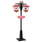 vidaXL Farola de Navidad con Papá Noel PVC negro y rojo 81x40x188 cm vidaXL Farola de Navidad con Papá Noel PVC negro y rojo 81x40x188 cm