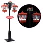 vidaXL Farola de Navidad con Papá Noel PVC negro y rojo 81x40x188 cm vidaXL Farola de Navidad con Papá Noel PVC negro y rojo 81x40x188 cm