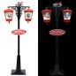 vidaXL Farola de Navidad con Papá Noel PVC negro y rojo 81x40x188 cm vidaXL Farola de Navidad con Papá Noel PVC negro y rojo 81x40x188 cm