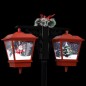 vidaXL Farola de Navidad con Papá Noel PVC negro y rojo 81x40x188 cm vidaXL Farola de Navidad con Papá Noel PVC negro y rojo 81x40x188 cm