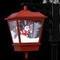 vidaXL Farola de Navidad con Papá Noel PVC negro y rojo 81x40x188 cm vidaXL Farola de Navidad con Papá Noel PVC negro y rojo 81x40x188 cm