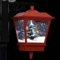 vidaXL Farola de Navidad con Papá Noel PVC negro y rojo 81x40x188 cm vidaXL Farola de Navidad con Papá Noel PVC negro y rojo 81x40x188 cm