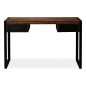 vidaXL Escritorio con 2 cajones madera maciza reciclada 120x50x76 cm vidaXL Escritorio con 2 cajones madera maciza reciclada 120x50x76 cm
