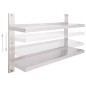 vidaXL Estantería pared flotante 2 niveles acero inoxidable 120x30 cm vidaXL Estantería pared flotante 2 niveles acero inoxidable 120x30 cm