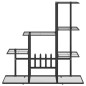 vidaXL Soporte de flores negro de metal 94,5x25x88 cm vidaXL Soporte de flores negro de metal 94,5x25x88 cm