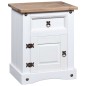 vidaXL Mesita de noche Corona Range pino mexicano blanco 53x39x66 cm vidaXL Mesita de noche Corona Range pino mexicano blanco 53x39x66 cm