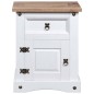 vidaXL Mesita de noche Corona Range pino mexicano blanco 53x39x66 cm vidaXL Mesita de noche Corona Range pino mexicano blanco 53x39x66 cm