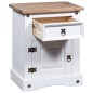 vidaXL Mesita de noche Corona Range pino mexicano blanco 53x39x66 cm vidaXL Mesita de noche Corona Range pino mexicano blanco 53x39x66 cm