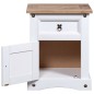 vidaXL Mesita de noche Corona Range pino mexicano blanco 53x39x66 cm vidaXL Mesita de noche Corona Range pino mexicano blanco 53x39x66 cm