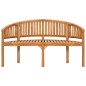 vidaXL Banco con forma de banana de madera maciza de teca 151 cm vidaXL Banco con forma de banana de madera maciza de teca 151 cm