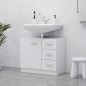 vidaXL Armario para lavabo madera contrachapada blanco 63x30x54 cm vidaXL Armario para lavabo madera contrachapada blanco 63x30x54 cm
