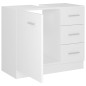 vidaXL Armario para lavabo madera contrachapada blanco 63x30x54 cm vidaXL Armario para lavabo madera contrachapada blanco 63x30x54 cm