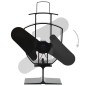 vidaXL Ventilador de estufa accionado por calor 2 aspas negro vidaXL Ventilador de estufa accionado por calor 2 aspas negro