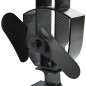 vidaXL Ventilador de estufa accionado por calor 2 aspas negro vidaXL Ventilador de estufa accionado por calor 2 aspas negro