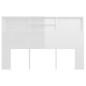 vidaXL Mueble cabecero blanco brillante 160x19x103,5 cm vidaXL Mueble cabecero blanco brillante 160x19x103,5 cm