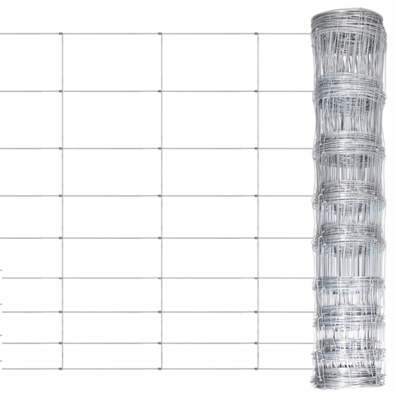 vidaXL Valla de jardín de acero galvanizado plateado 50x1,2 m vidaXL Valla de jardín de acero galvanizado plateado 50x1,2 m