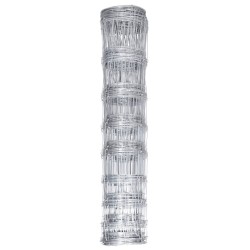vidaXL Valla de jardín de acero galvanizado plateado 50x1,2 m