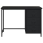vidaXL Escritorio industrial con cajones acero negro 105x52x75 cm