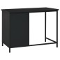 vidaXL Escritorio industrial con cajones acero negro 105x52x75 cm