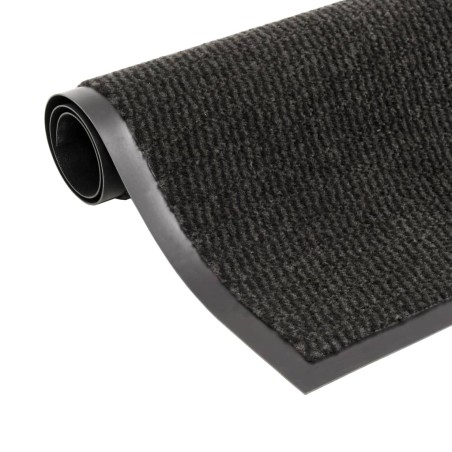 vidaXL Alfombra de entrada rectangular de nudo 60x90 cm negra